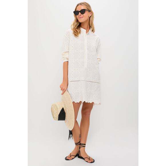 POMANDER PLACE Ivory Eyelet Penny Dress Size XS NWT Retail $148 Tuckernuck - Picture 7 of 8
